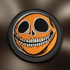 Pumpkin Skeleton Patch Embroidered Iron-on Applique Halloween Costume Cosplay