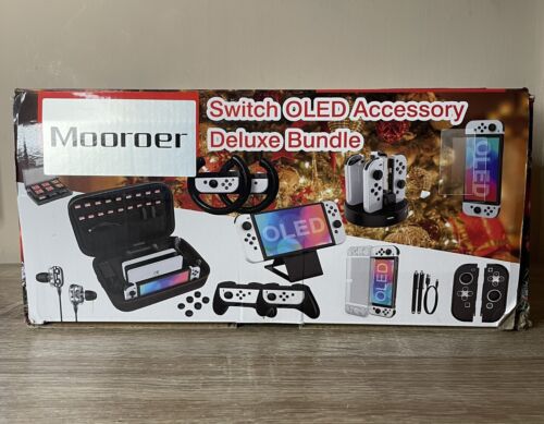 Pacchetto accessori OLED Mooroer Nintendo Switch Deluxe - Nuova lettura descrizione  - Foto 1 di 9