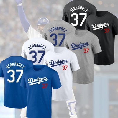 SALE !! Teoscar Hernández #37 Los Angeles Dodgers Name & Number Player Fast Ship