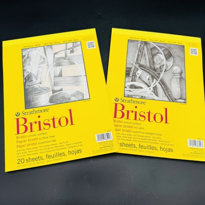 Strathmore 300 Series Bristol Smooth Pad 9''x12'' Tape Bound Lot Of 2 READ