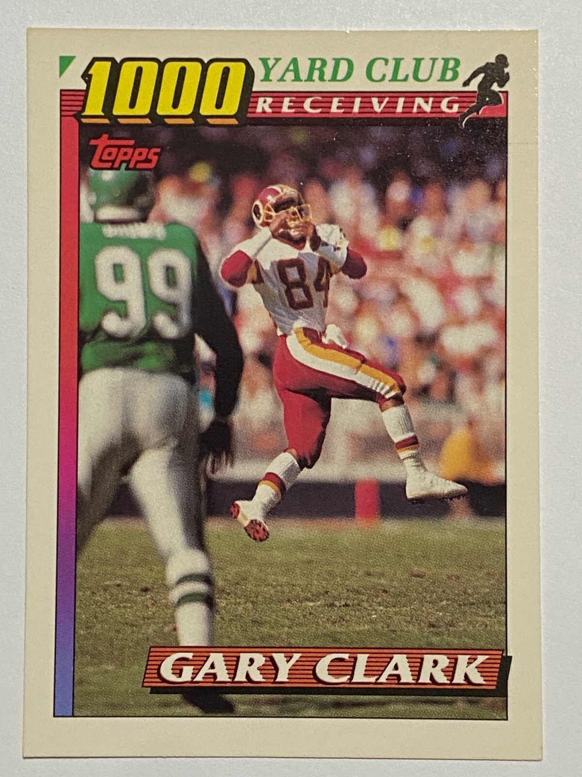 1991 Topps #9 Gary Clark Washington Redskins 1000 Yard Club