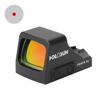 Holosun HS407K-X2, Offenes Reflex Rotpunktvisier, 6MOA Punkt, sch... - 77002310