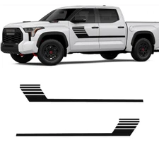 2x Gloss Black Fender Hockey Stripe Vinyl Sticker Decal For Toyota Tundra Tacoma