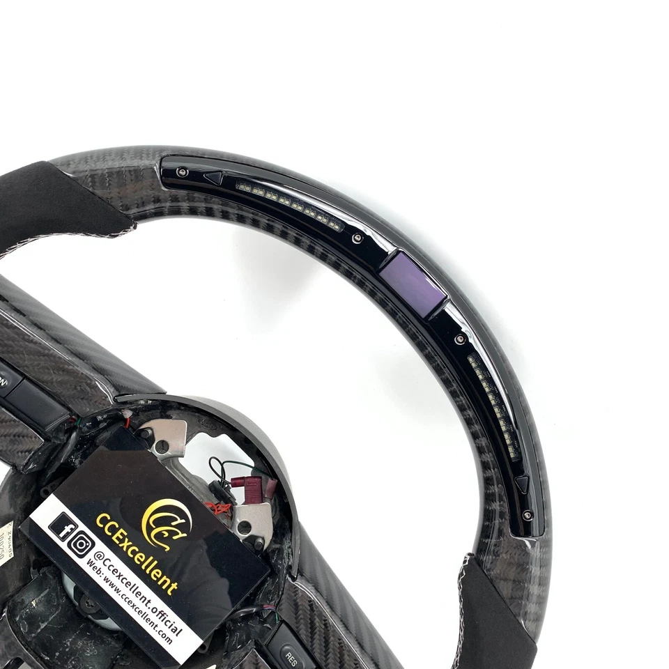 Volante de fibra de carbono real para Ford Mustang 2005-2009 S197 GT 2005-2012 - Imagem 4 de 4