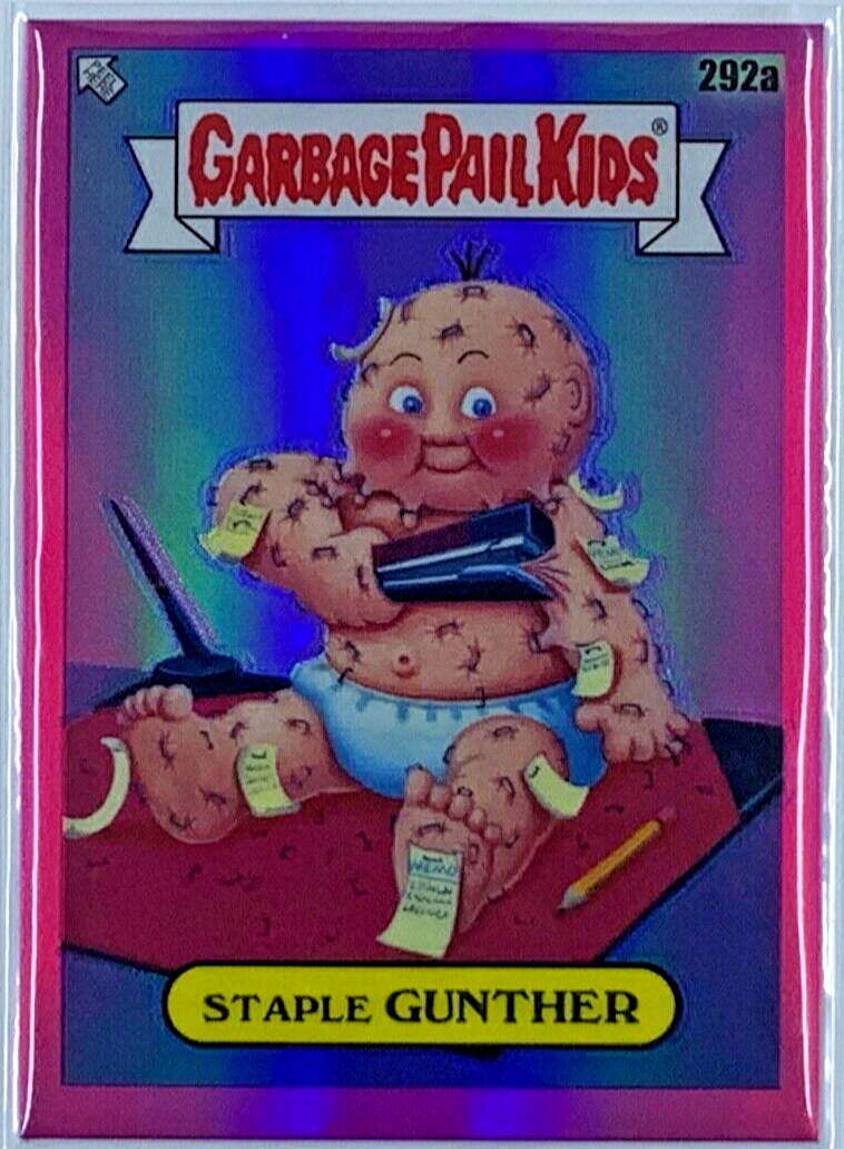 2024 Topps Chrome Garbage Pail Kids Staple Gunther Magenta Refractor 292a