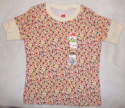 Girl's Hanes Just 4 Fun Floral Knit T-Shirt - Size M (7/8) - New with Tag