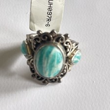 Turquoise Womens Ring Size 6 NK Thailand Ring 925 Sterling Silver Never Worn