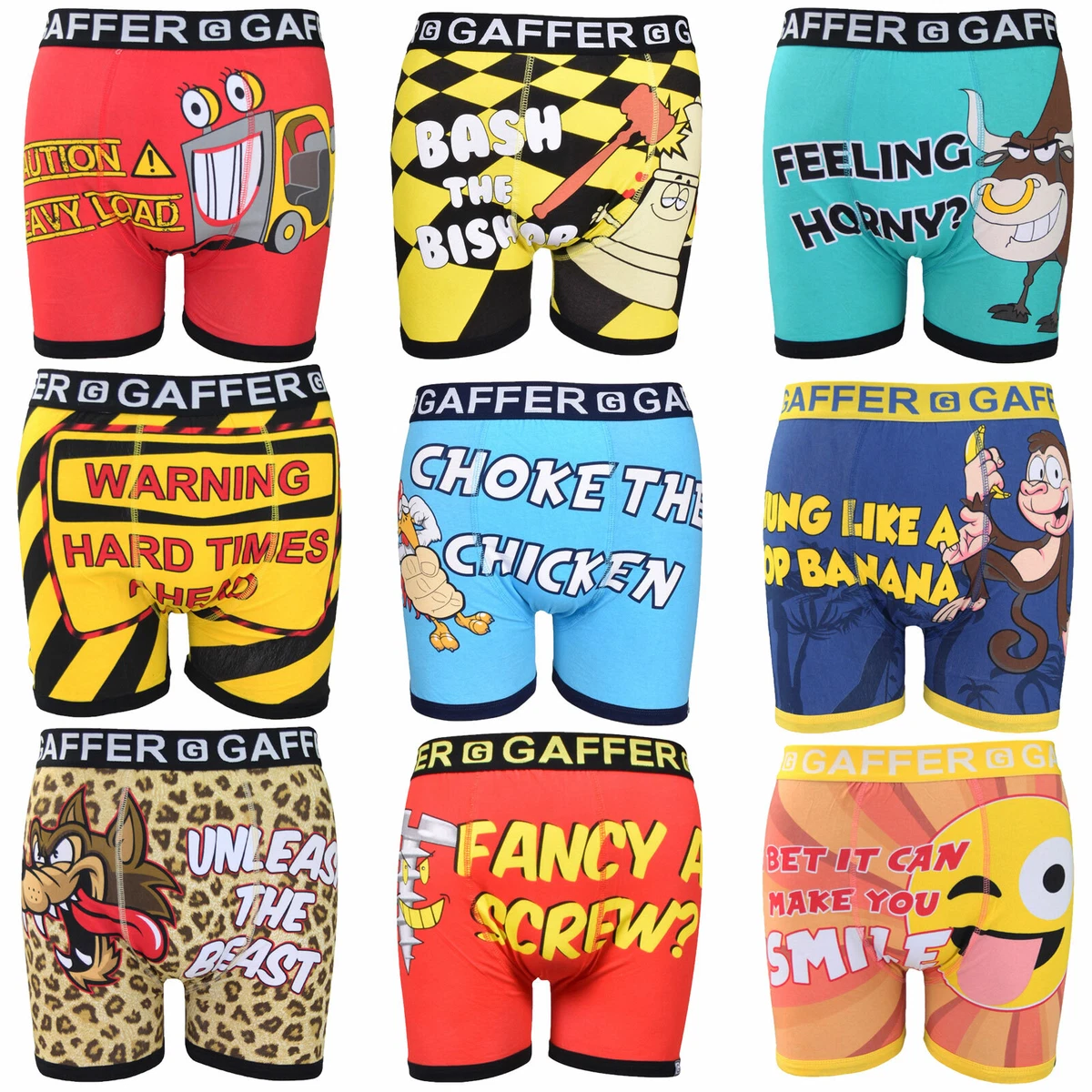 Mens Boxers Designer Underwear Funny Novelty Boxer Shorts Cotton Trunks  Gifts