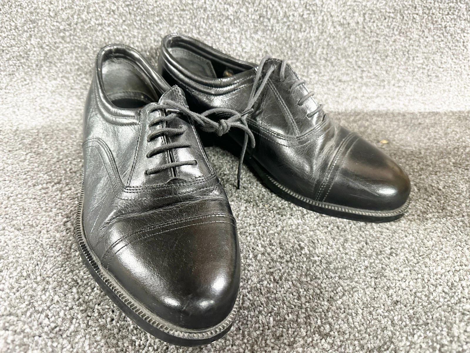 SCARPE UOMO VINTAGE UOMO CLARKS TAGLIA 8 1 2 SCARPE EXTRA LARGHE NERE 8 5