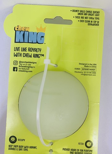 Chew King 2 Piece Glowing Fetch Ball 3 in NEW!!! - Picture 10 of 17
