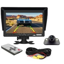 Car 7'' Monitor Rear View Backup Camera Parking System Night Vision For RV Truck