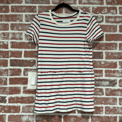 Current/Elliott Beatnik Mini Shirt Dress Vintage Stripe Jersey Destroy Size S