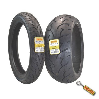 Pirelli Night Dragon 150/80B16 and 180/60R16 Motorcycle Tires with Keychain