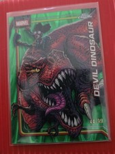 2026 Topps Chrome Marvel Devil Dinosaur #110 Green Raywave Refractor /99