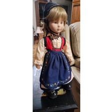 Vintage Norwegian Handmade Folk Doll Blonde Authentic Bunad R nnaug Petterssen