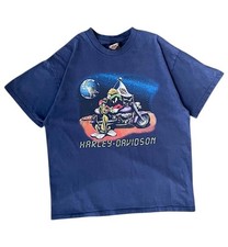 Vintage Harley Davidson Marvin The Martian T Shirt XL Looney Tunes Graphic Rare
