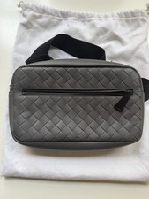 New Bottega Veneta Intrecciato Leather Belt Bag Graphite