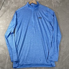 Under Armour Mens Pullover Tech 2.0 Half Zip Long Sleeve Training Top Blue