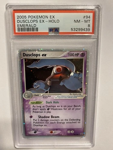 2005 Pokémon EX Dusclops EX - Holo Emerald 94/106 PSA 8