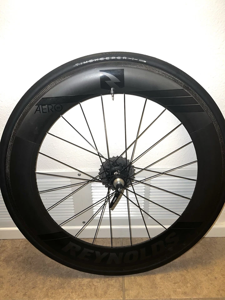 Juego de ruedas de freno de llanta sin cámara Reynolds Aero80 etiqueta negra 11 velocidades Foto 4 de 4