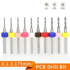 Juego de 10 brocas micro PCB vástago de 1/8" 0,1-3,175 mm taladros de circuito impreso mini