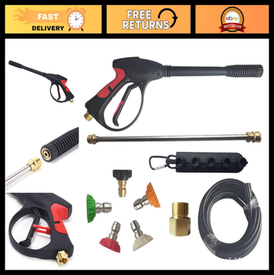 #ad #ad High Power Pressure Washer Gun amp; Hose Kit 26ft 4000 PSI 5 Nozzle Tips amp; Holder $85.99