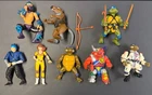 Vintage TMNT Lot Of 8 Figures Teenage Mutant Ninja Turtles - Leonardo Donatello