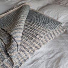 Easy knit blanket in grey by Loaf