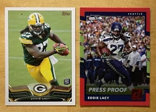 Eddie Lacy Rookie & Parallel Lot Of 2 Mixed Brand EX-MT