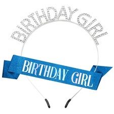 Birthday Sash Birthday Crown for Women, Birthday Girl Sash, Birthday Girl Cro...