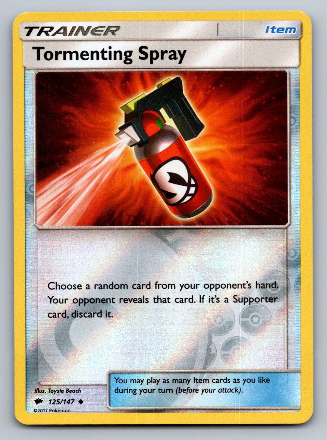 Tormenting Spray 125/147 Uncommon Burning Shadows Pokemon Reverse Holo LP