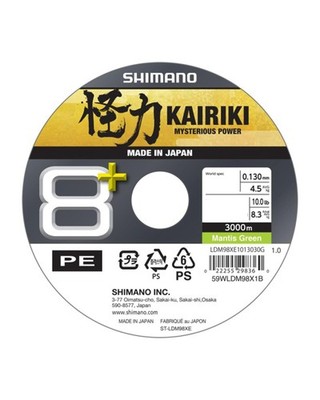 Line Kairiki 8 3000M 0.23Mm Matis Grün Shimano