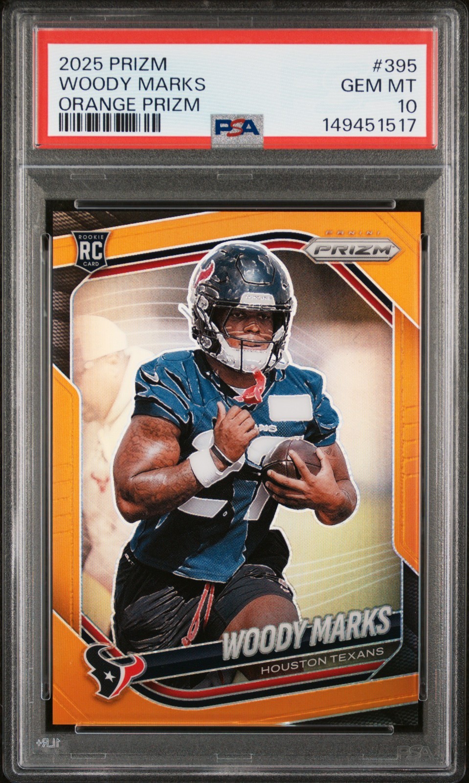 Woody Marks Panini Prizm #395 Orange