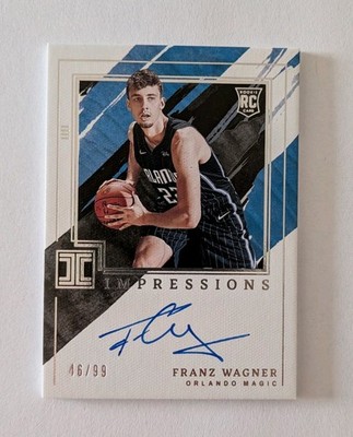 Franz Wagner Rookie RC On Card Auto 46/99 2021-22 Panini Impeccable Impressions