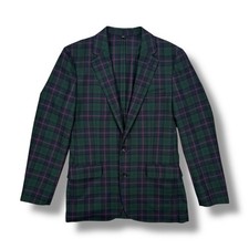 J Crew Ludlow Tartan Blazer British Moon Cloth Mens Size 36R Slim   MINT