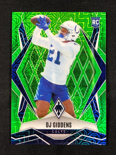 2025 Panini Phoenix Lime Green Mojo Prizm RC #208 DJ Giddens /75 YT92