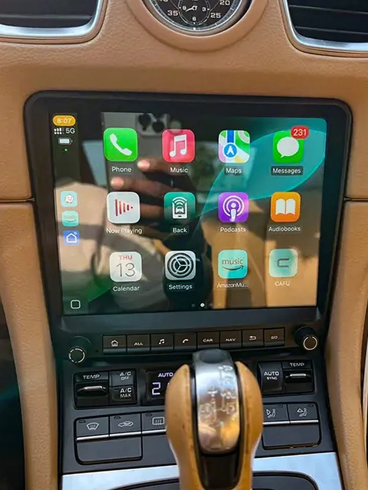 Für Porsche 911 991 718 Cayman Boxster 981 982 Autoradio Carplay Navi Android 14 - Bild 2 von 4