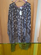 Time And Tru Floral Kimono Womens Black Size Small/Medium New