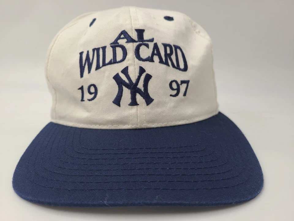 Vintage New York Yankees 1997 AL Wild Card Twins Enterprise Snapback Hat Cap MLB - Image 2 of 4