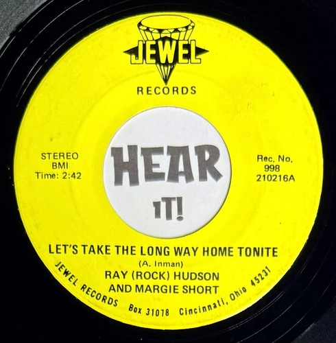 Haunting Garage Psych 45 RAY ROCK HUDSON & MARGIE SHORT on JEWEL OH obscure!