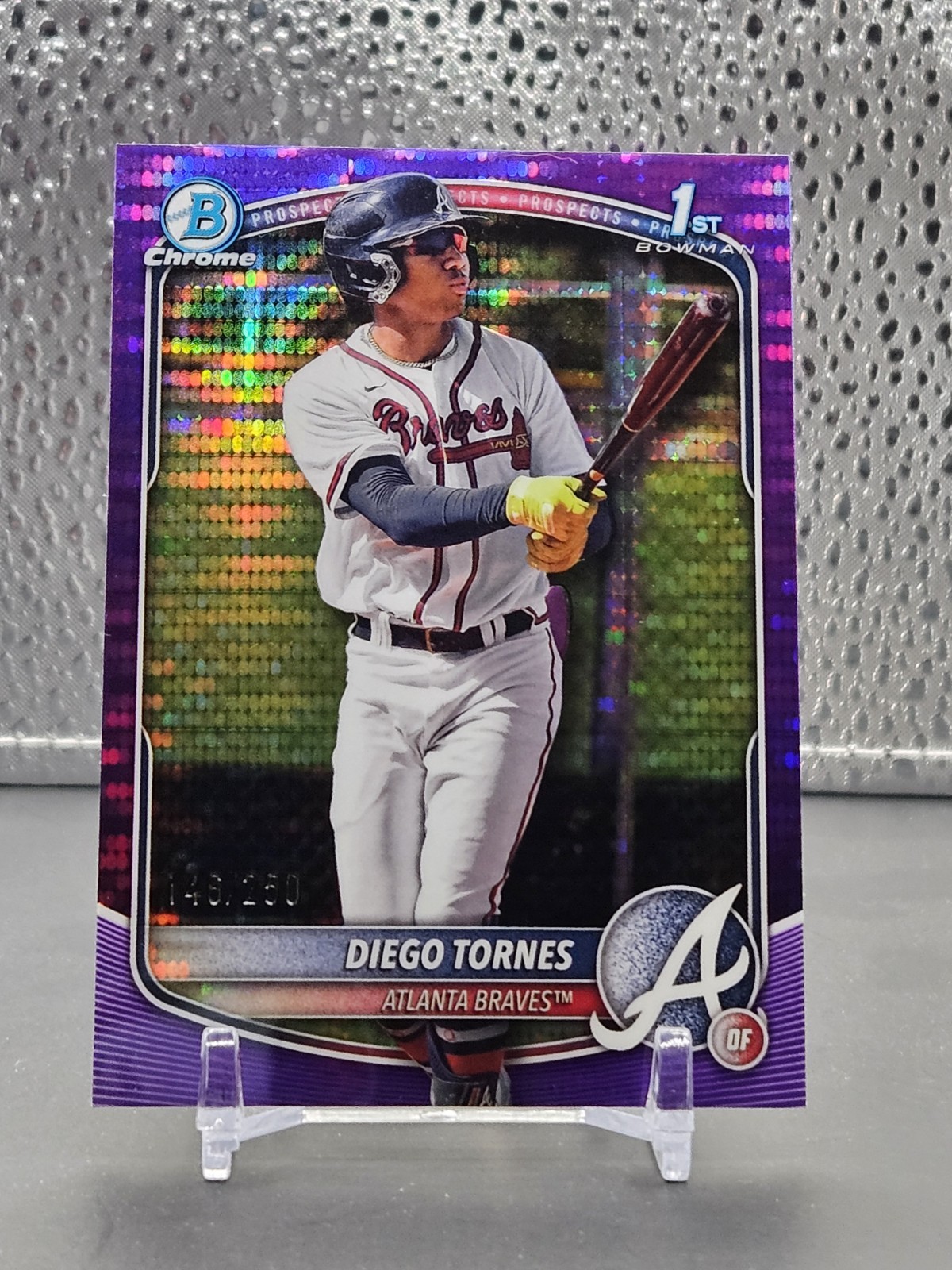 Diego Tornes 2025 Bowman Chrome 1st Bowman Purple Pulsar - 146/250 - #BCP-214