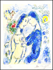 Marc Chagall Lithograph COA Original Signed With Pen Numbered With Pencil