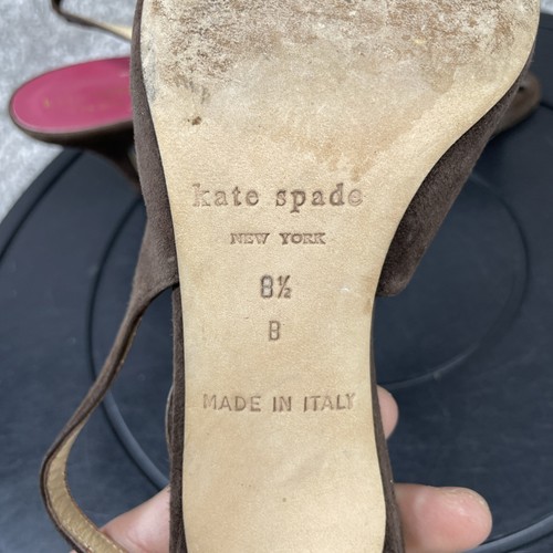 Kate Spade Heel Women Size 8.5 B Slingback Open Toe Casual Slip On Stiletto Heel - Picture 8 of 11
