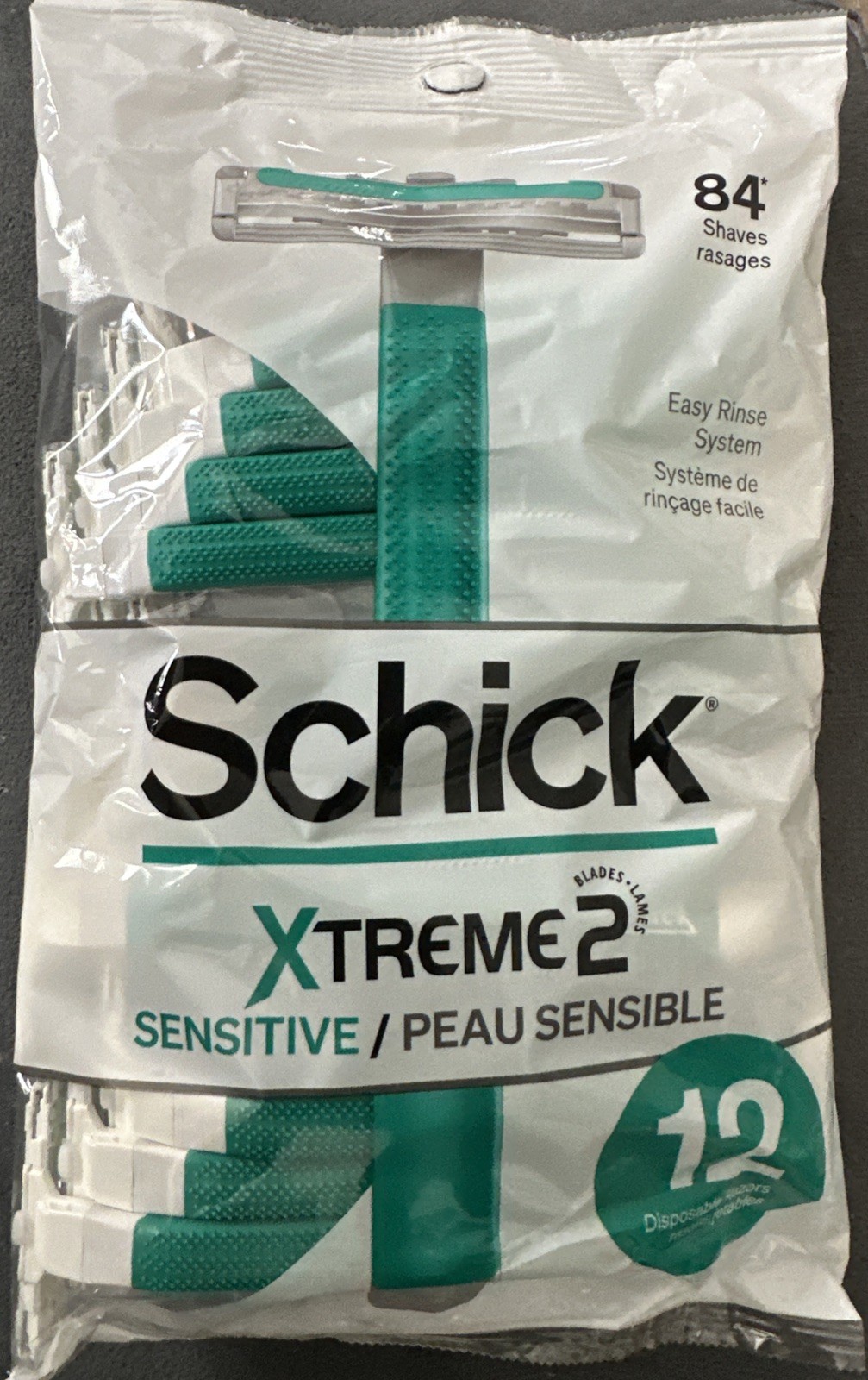 Schick Xtreme2 Sensitive (12 razors per package) - New
