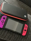 Nintendo Switch 32GB Console Pink Joycons Case And Charger Fair Condition