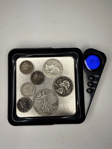 90% Silver 80% Walking Liberty, 3 Mercury Dime, 2 Quarters, 1 Canadian Dime