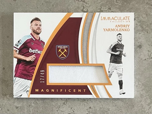 2021 Panini Immaculate Soccer - Andriy Yarmolenko Magnificent - West Ham #17/49