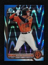 2022 Bowman Chrome Prospects Blue RayWave Refractor 147/150 Adrian Sugastey 4b9