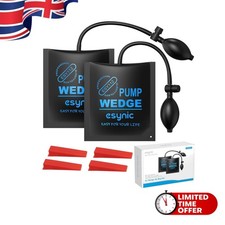Compact Manual Air Wedge Pump Tools - 2-Pack Set with 4 Plastic Wedges Included
