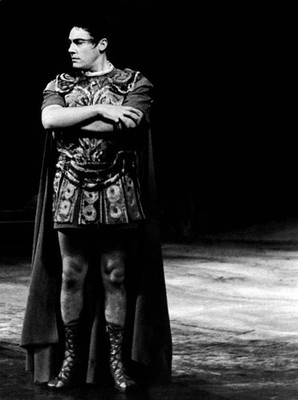 The Italian tenor Mario Del Monaco acting in opera Norma Milan 1955 Old Photo